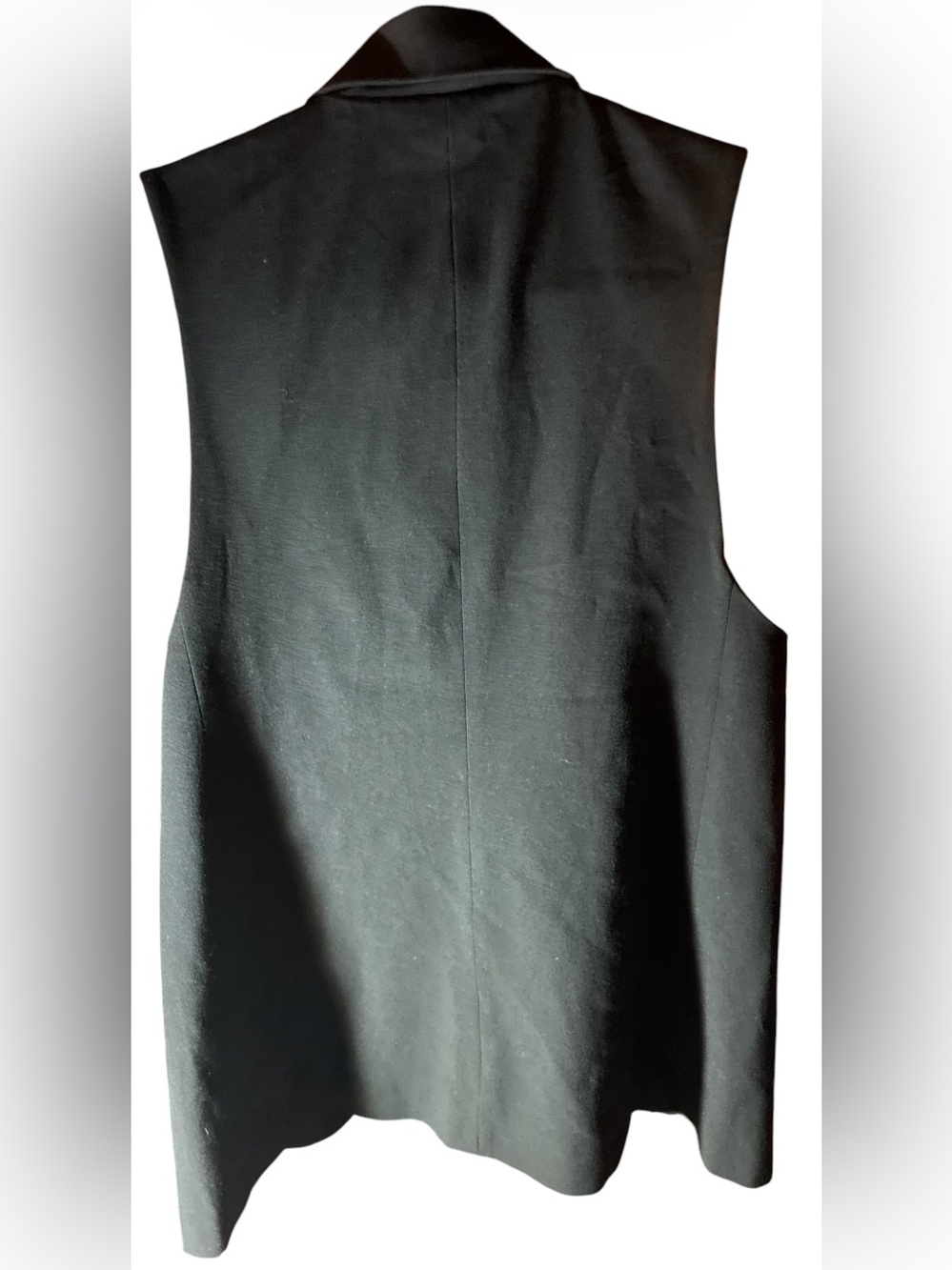Mossimo Black Sleeveless Blazer Vest Open Front Shawl Collar Size S/P - Picture 4 of 6